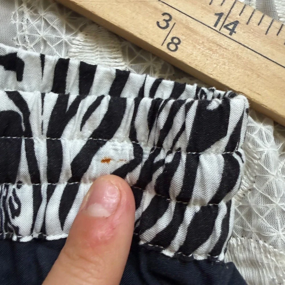 Johnny Was California Floral Zebra Print Wide Leg Pajama Pants CSW8122AM Small